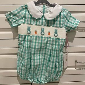 Cecil and Lou Smocked boys Easter bubble